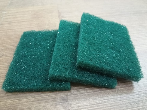 Green Nylon Scrub Pad Silver Sparkle 10mm 2